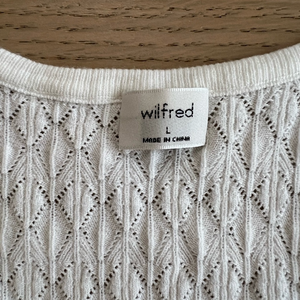 Aritzia Wilfred Button Front Sweater Tank Size L - Picture 4 of 5